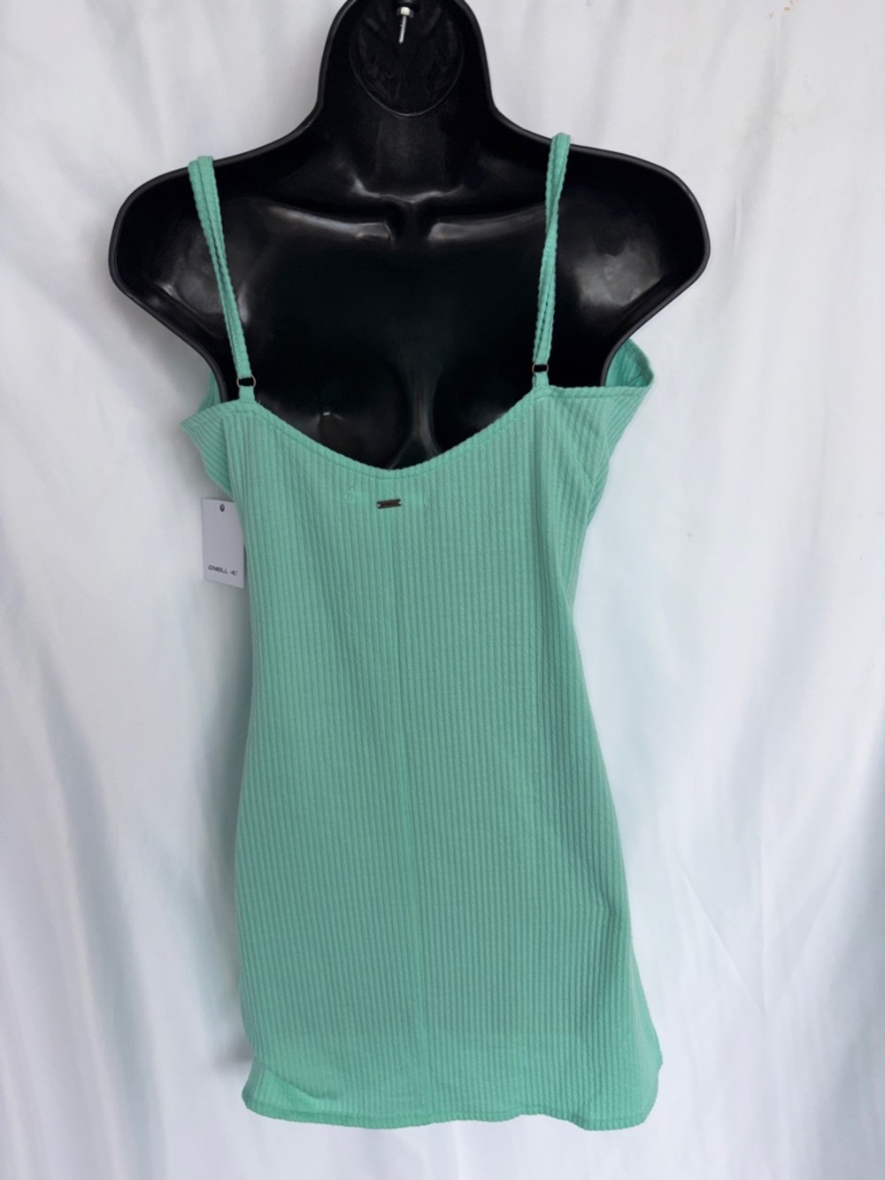 O'Neill Kiki Solid Wrap-Front Spaghetti Strap Dress In Mint Green/Aqua - Picture 4 of 8